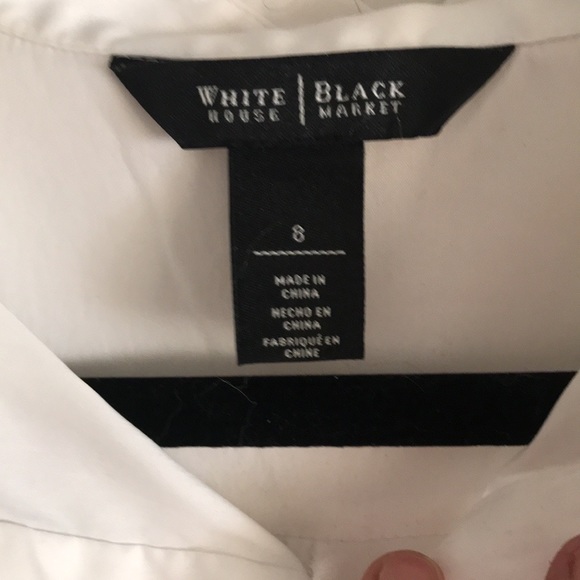 WHBM classic white button up with a twist - Picture 2 of 4